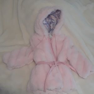 Kids pink furry jacket Size 4T